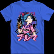 Createyou Dragon Ball Bulma 2 - Gyermek - Királykék - XL gyerek póló