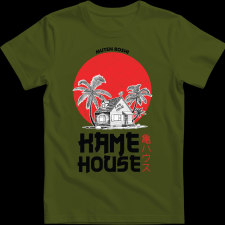Createyou DRAGON BALL Kame House - Férfi - Sötétzöld - 3XL férfi póló