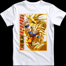 Createyou DragonBall SSJ3 Goku - Férfi - Fehér - M férfi póló