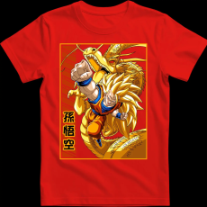Createyou DragonBall SSJ3 Goku - Férfi - Piros - 2XL