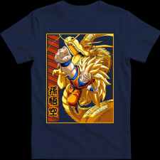 Createyou DragonBall SSJ3 Goku - Férfi - Sötétkék - S férfi póló
