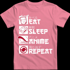 Createyou Eat, Sleep, Anime, Repeat - Gyermek - Pink - L
