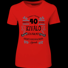 Createyou Érett ... éves ... Legenda - Női , Piros , XL
