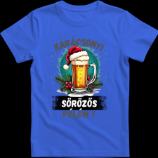 Createyou Ez a karácsonyi sörözős pólóm! - Férfi - Királykék - M férfi póló
