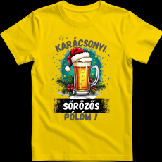 Createyou Ez a karácsonyi sörözős pólóm! - Férfi - Sárga - 2XL