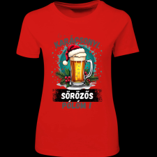 Createyou Ez a karácsonyi sörözős pólóm! - Női - Piros - 2XL női póló