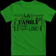 Createyou Family szófelhő - Férfi , Zöld , L férfi póló