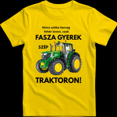 Createyou Fasza gyerek traktoron - Férfi - Sárga - 3XL