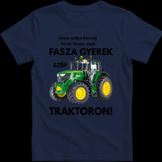 Createyou Fasza gyerek traktoron - Férfi - Sötétkék - L