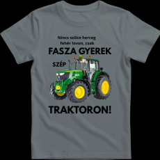Createyou Fasza gyerek traktoron - Férfi - Szürke - M