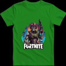 Createyou Fortnite egyedi póló 2 - Férfi - Zöld - L
