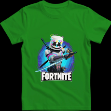 Createyou Fortnite egyedi póló 3 - Férfi - Zöld - S