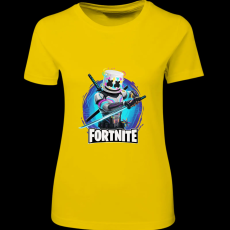 Createyou Fortnite egyedi póló 3 - Női - Sárga - L