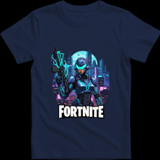 Createyou Fortnite egyedi póló 4 - Férfi - Sötétkék - 2XL