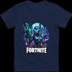 Createyou Fortnite egyedi póló 4 - Férfi - Sötétkék - 3XL