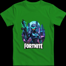 Createyou Fortnite egyedi póló 4 - Férfi - Zöld - S férfi póló