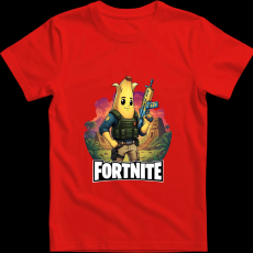 Createyou Fortnite egyedi póló 5 - Férfi - Piros - L