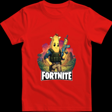 Createyou Fortnite egyedi póló 5 - Férfi - Piros - M