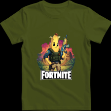 Createyou Fortnite egyedi póló 5 - Férfi - Sötétzöld - 2XL férfi póló