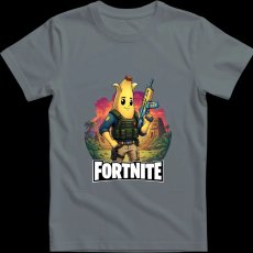 Createyou Fortnite egyedi póló 5 - Férfi - Szürke - 2XL