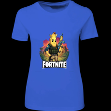 Createyou Fortnite egyedi póló 5 - Női - Királykék - S