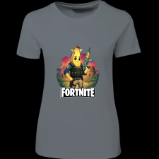 Createyou Fortnite egyedi póló 5 - Női - Szürke - XL női póló
