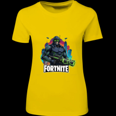 Createyou Fortnite egyedi póló 6 - Női - Sárga - L