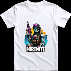 Createyou Fortnite egyedi póló - Férfi - Fehér - L