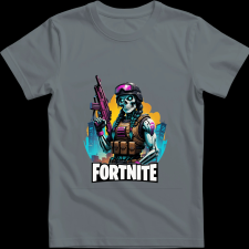 Createyou Fortnite egyedi póló - Férfi - Szürke - L férfi póló