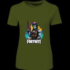 Createyou Fortnite egyedi póló - Női - Sötétzöld - M női póló