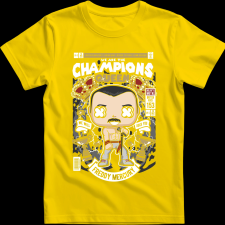 Createyou Freddy Mercuri Queen - Férfi - Sárga - L férfi póló