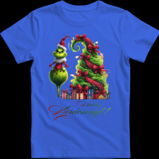 Createyou Grinch,Boldog Karácsonyt! - Gyermek - Királykék - M gyerek póló