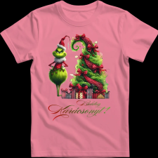 Createyou Grinch,Boldog Karácsonyt! - Gyermek - Pink - S gyerek póló