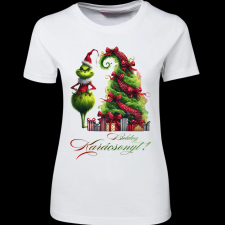 Createyou Grinch,Boldog Karácsonyt! - Női - Fehér - XL női póló
