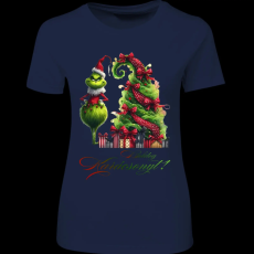 Createyou Grinch,Boldog Karácsonyt! - Női - Sötétkék - M