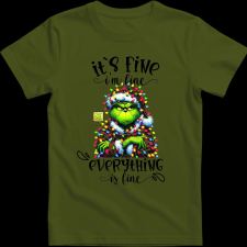 Createyou Grinch - Férfi - Sötétzöld - 3XL férfi póló