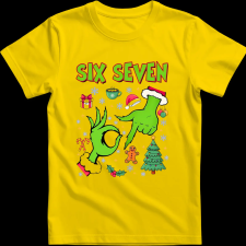 Createyou Grinch six seven - Férfi - Sárga - L férfi póló