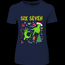 Createyou Grinch six seven - Női - Sötétkék - S női póló