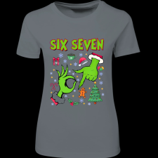 Createyou Grinch six seven - Női - Szürke - 2XL női póló