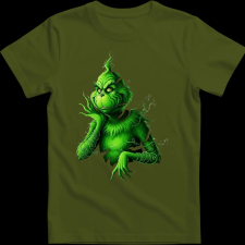 Createyou Grinch szaggatott - Férfi - Sötétzöld - 3XL férfi póló