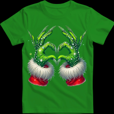 Createyou Grincs szív - Férfi - Zöld - XL