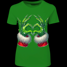 Createyou Grincs szív - Női - Zöld - M női póló