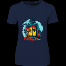 Createyou Hawaii - Női , Sötétkék , L női póló