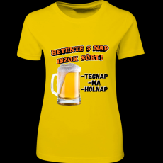 Createyou Hetente 3 nap iszok sört! - Női - Sárga - L