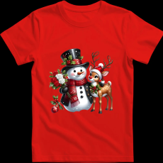 Createyou Hóember szarvassal - Férfi - Piros - 2XL