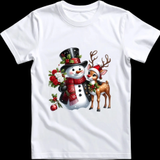 Createyou Hóember szarvassal - Gyermek - Fehér - M