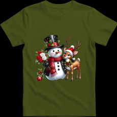 Createyou Hóember szarvassal - Gyermek - Sötétzöld - XL