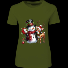 Createyou Hóember szarvassal - Női - Sötétzöld - M