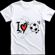 Createyou I love foci - Férfi , Fehér , M
