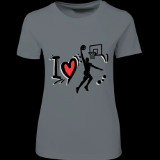 Createyou I love kosárlabda - Női , Szürke , 2XL